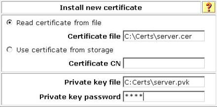ACS install new Certificate