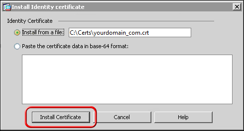 Insall Certificate Checkbox