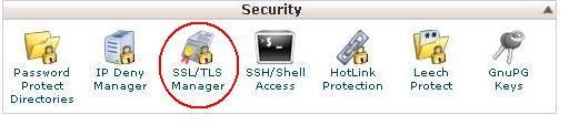 Select SSL/TLS Manager