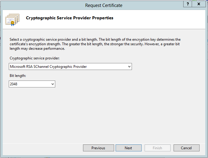 Cryptographic Service Provider Properties