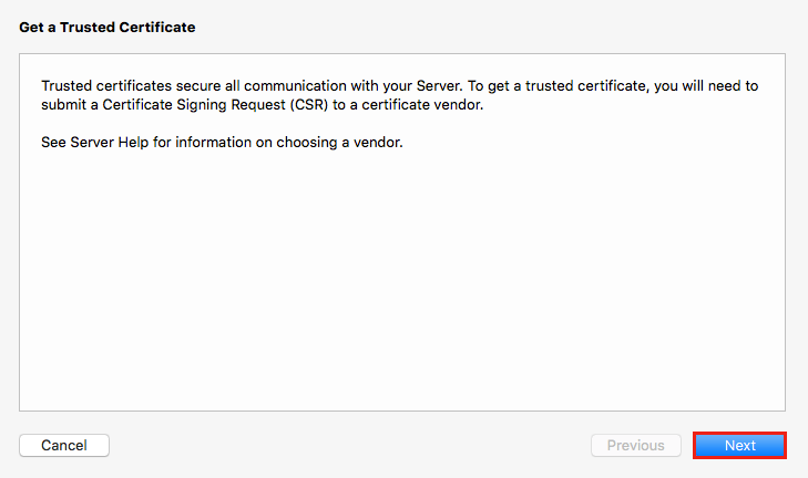 Get a trusted Certificate
