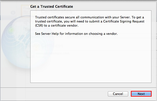 Get a trusted certificate