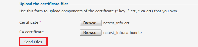 Upload Certificate