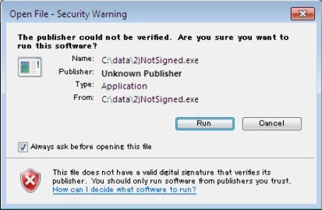 Unsecure Code Signing